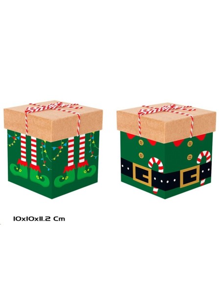 CAJA REGALO CUBO 2 STD. 10X10X11,2CM GRUNCH