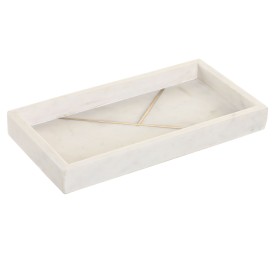 BANDEJA MARMOL LATON 30,5X15X3,8 BLANCO