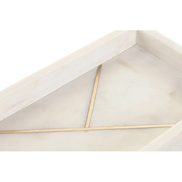 BANDEJA MARMOL LATON 30,5X15X3,8 BLANCO