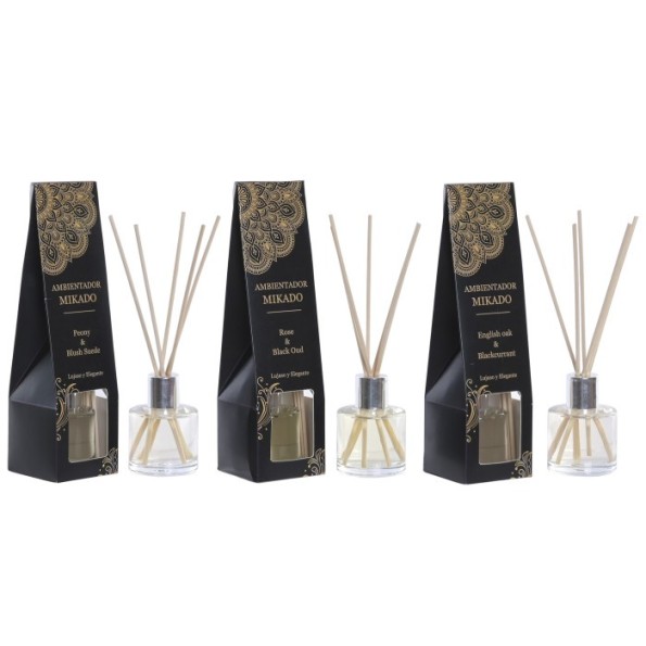 AMBIENTADOR MIKADO CRISTAL 6X6X21 50 ML. 15% AROMA