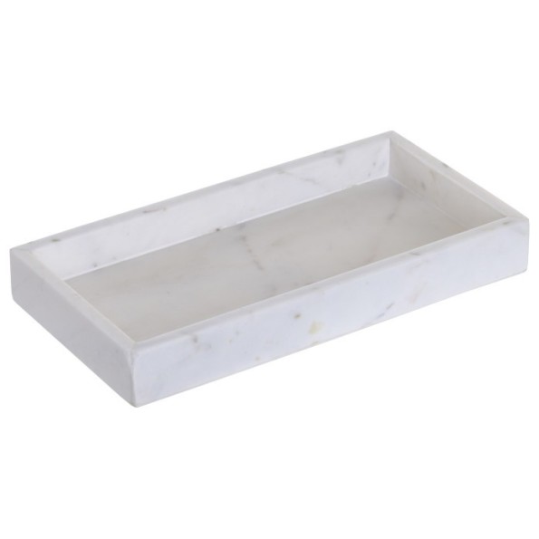 BANDEJA MARMOL 30,5X15,5X3,8 BLANCO