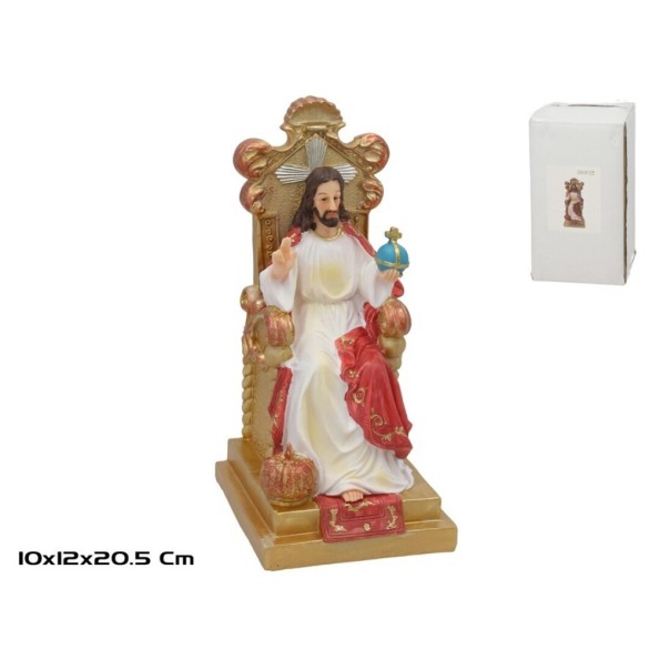 JESUS TRONO RESINA 12X10X20.5CM