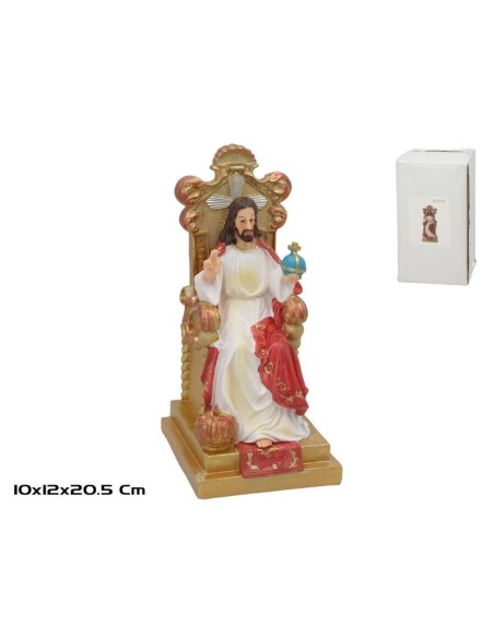 JESUS TRONO RESINA 12X10X20.5CM