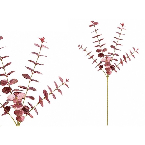 Mayorista Flor Artificial Santos - Varas Relleno Eucalipto Burdeos | Mundo Flor