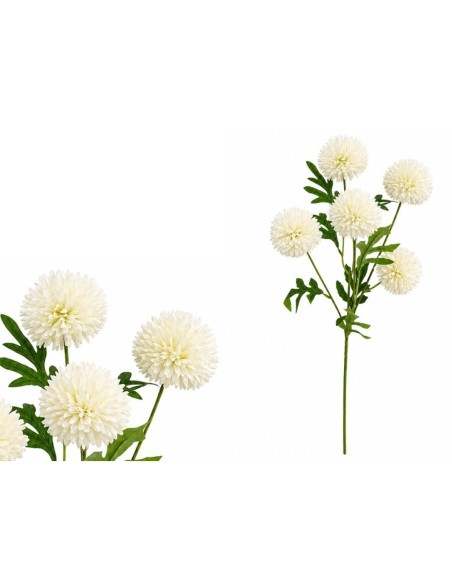 VARA CRISANTEMO X 5 - 62 CM (BLANCO)