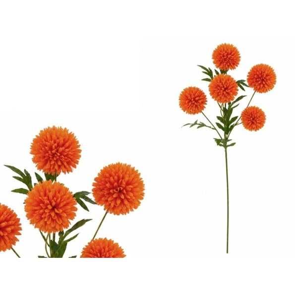 VARA CRISANTEMO X 5 - 62 CM (NARANJA)