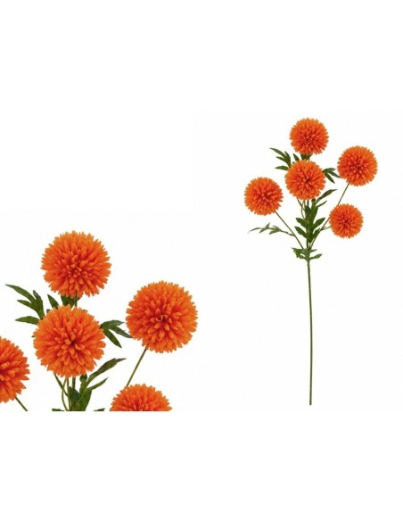 VARA CRISANTEMO X 5 - 62 CM (NARANJA)