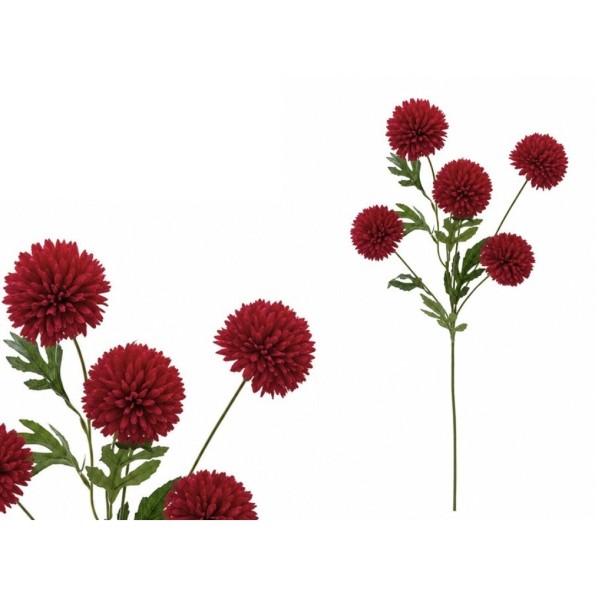 VARA CRISANTEMO X 5 - 62 CM (ROJO)