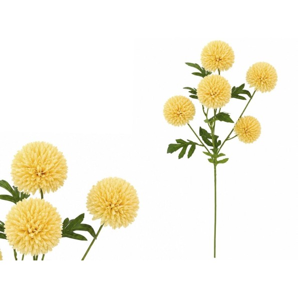 VARA CRISANTEMO X 5 - 62 CM (AMARILLO)