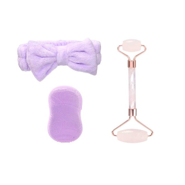 SET 3PZS EXFOLIANTE CARA RODILLO DOBLE SURT 2 COL