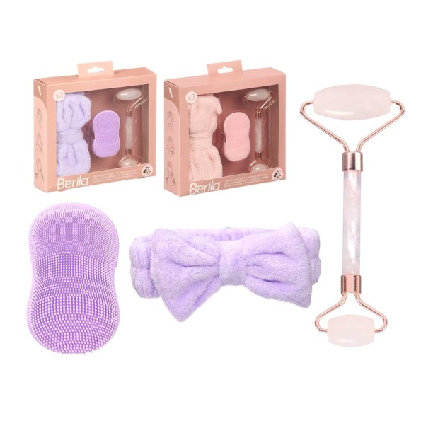 SET 3PZS EXFOLIANTE CARA RODILLO DOBLE SURT 2 COL