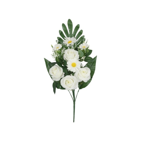 CONJUNTO ROSAS-DAISY X 8-53 CM (BLANCO)