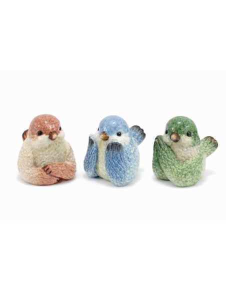 FIGURA CERAMICA 9.5X14X10.5 PAJARO 3 SURT.