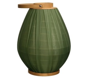 PORTAVELA BAMBU ALGODON 27X27X35 VERDE