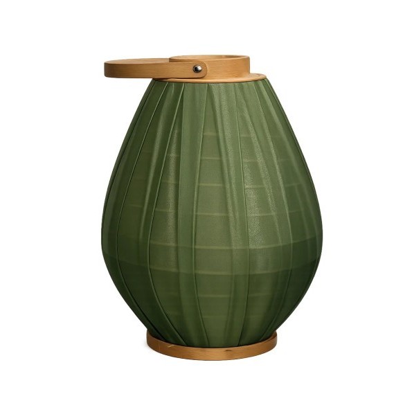 PORTAVELA BAMBU ALGODON 27X27X35 VERDE
