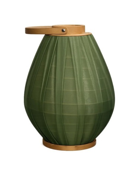 PORTAVELA BAMBU ALGODON 27X27X35 VERDE