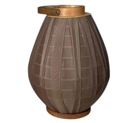 PORTAVELA BAMBU ALGODON 27X27X35 MARRON
