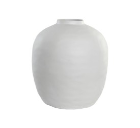 JARRON GRES 40X40X44 ARTESANAL BLANCO