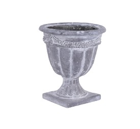 MACETERO FIBRA VIDRIO 32X32X37 ENVEJECIDO GRIS
