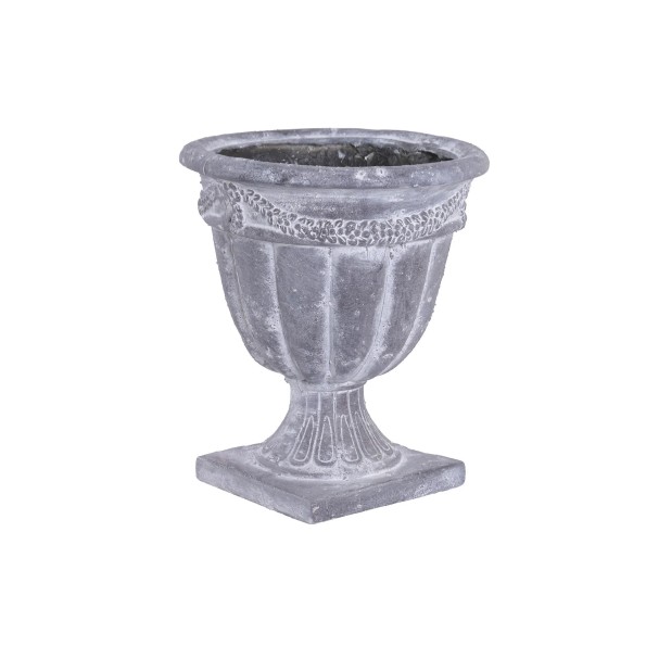 MACETERO FIBRA VIDRIO 32X32X37 ENVEJECIDO GRIS