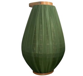 PORTAVELA BAMBU ALGODON 35X35X55 VERDE