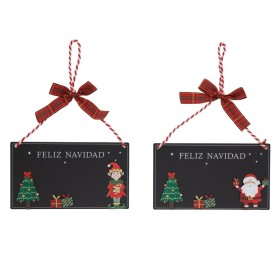 PIZARRA ELFO/PAPA NOEL 2 STD 20X11.5CM LUNIU
