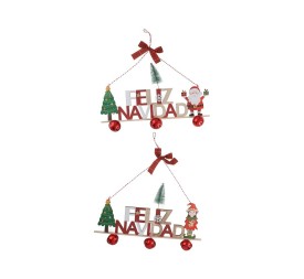 FELIZ NAVIDAD CAMPANA X2 STD 36X22.5CM LUNIU