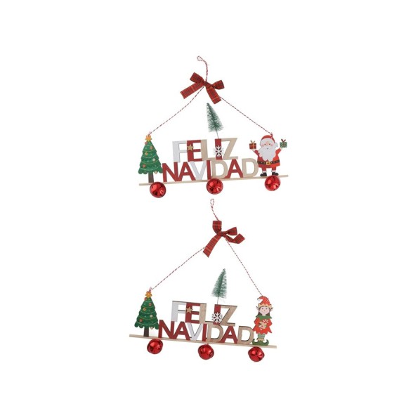 FELIZ NAVIDAD CAMPANA X2 STD 36X22.5CM LUNIU