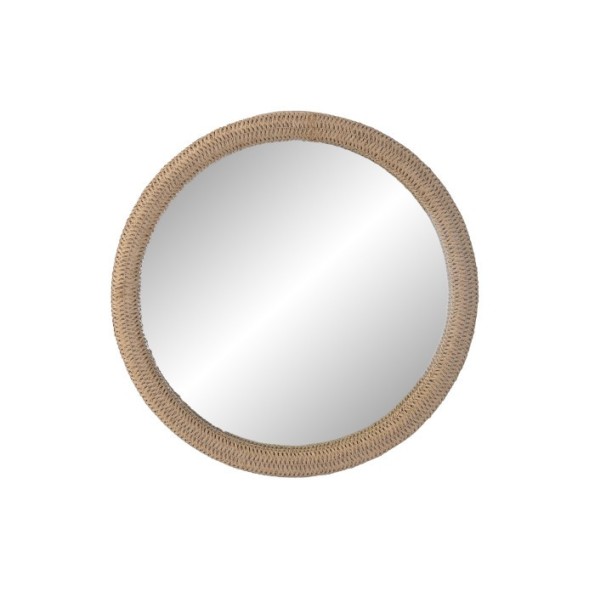 ESPEJO RATAN CRISTAL 68X4X68 NATURAL