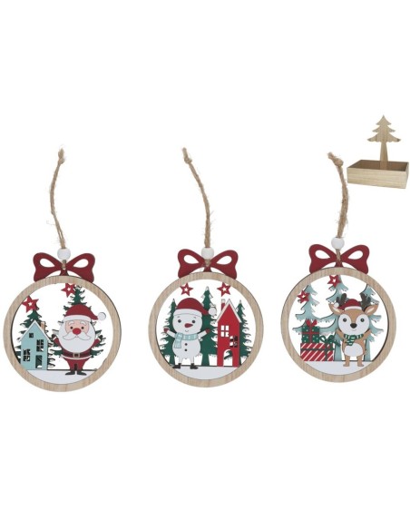 COLGANTE NAVIDAD 3 STD 8.7X10.5CM PRISMAHS