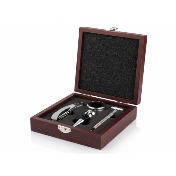 VINO SET 5 MDF INOX 15X17X5 GRANATE