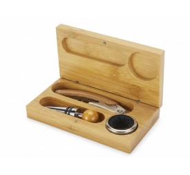 VINO SET 4 BAMBU INOX 16X9X3 NATURAL