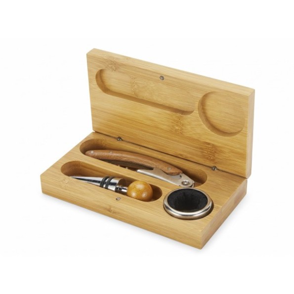 VINO SET 4 BAMBU INOX 16X9X3 NATURAL