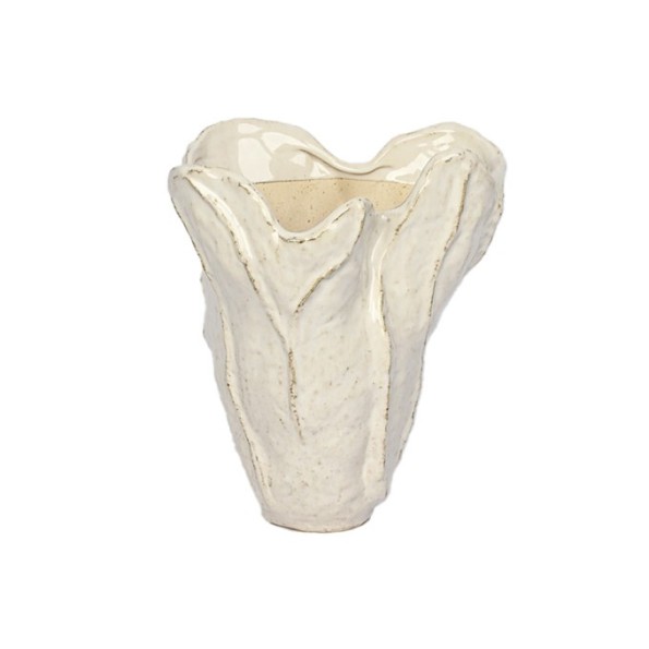 JARRON GRES 24X20X26 ORGANICO VIDRIADO CRUDO