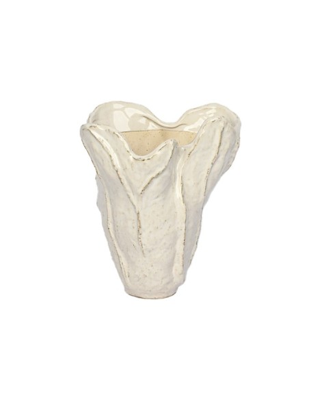 JARRON GRES 24X20X26 ORGANICO VIDRIADO CRUDO