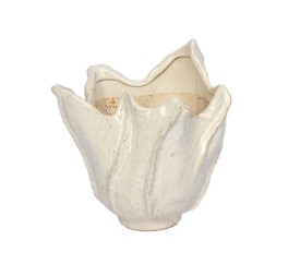JARRON GRES 22X20X22 ORGANICO VIDRIADO CRUDO