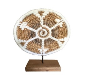 DECORACION MACRAME FIBRA DE BANANA 32X12X45