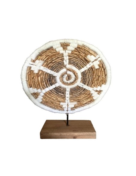 DECORACION MACRAME FIBRA DE BANANA 32X12X45