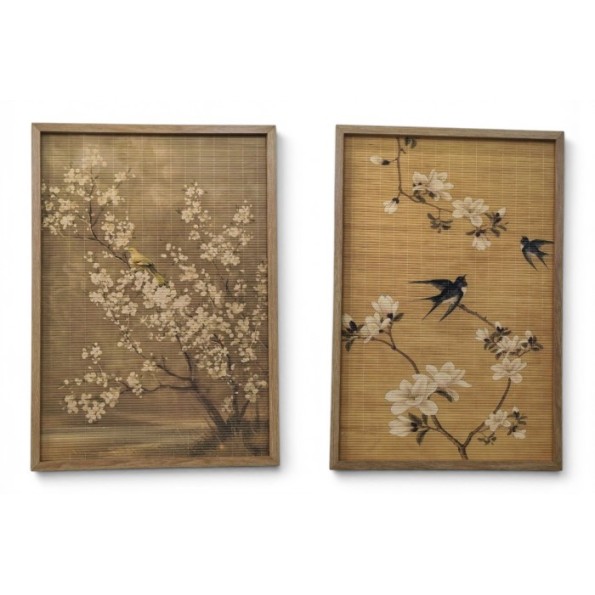CUADRO BAMBU ABETO 50X3,2X70 AVES FLORES 2 SURT.