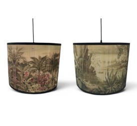 LAMPARA TECHO BAMBU 40X40X30 TROPICAL 2 SURT.
