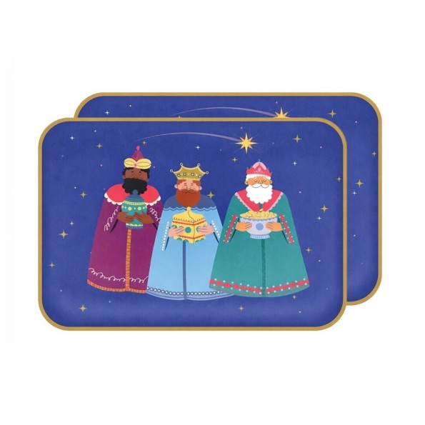 SET 2 BANDEJAS CARTON REYES MAGOS