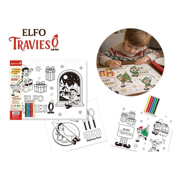 ELFO MANTELES PAPEL PARA COLOREAR 6 UND