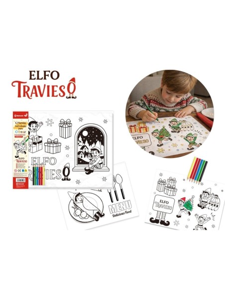 ELFO MANTELES PAPEL PARA COLOREAR 6 UND
