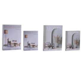 CAJA LIBRO SET 2 PU MDF 22X4X28,5 HOME 2 SURT.