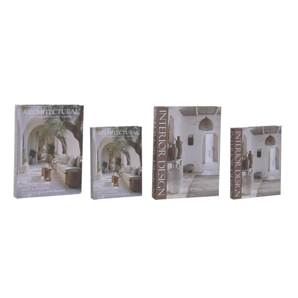 CAJA LIBRO SET 2 PU 22X4X28,5 ARQUITECTUR 2 SURT.