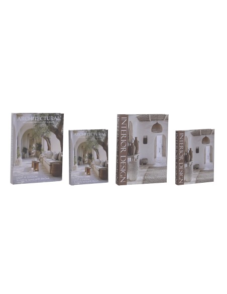 CAJA LIBRO SET 2 PU 22X4X28,5 ARQUITECTUR 2 SURT.