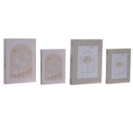 CAJA LIBRO SET 2 PU MDF 22X4X28,5 PALMERA 2 SURT.