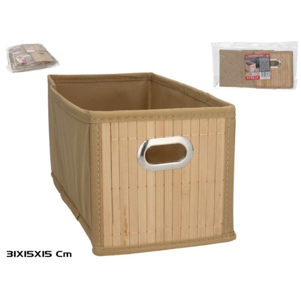 CESTO ORGANIZADOR DE BAMBU JAMES 15X31X15 CM