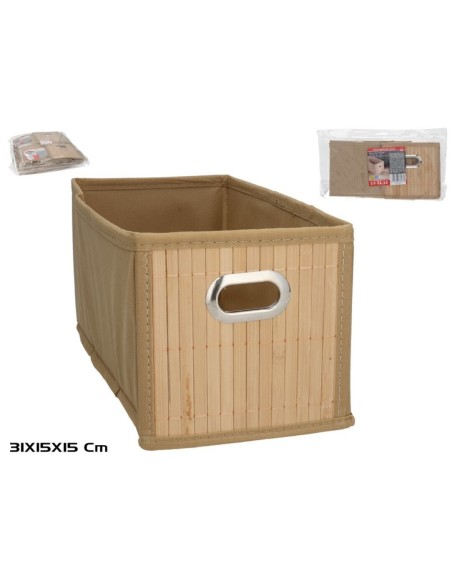 CESTO ORGANIZADOR DE BAMBU JAMES 15X31X15 CM