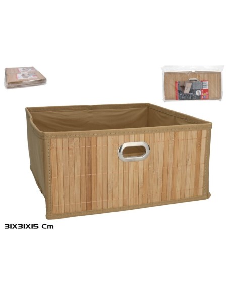 CESTO ORGANIZADOR DE BAMBU JAMES 31X31X15 CM